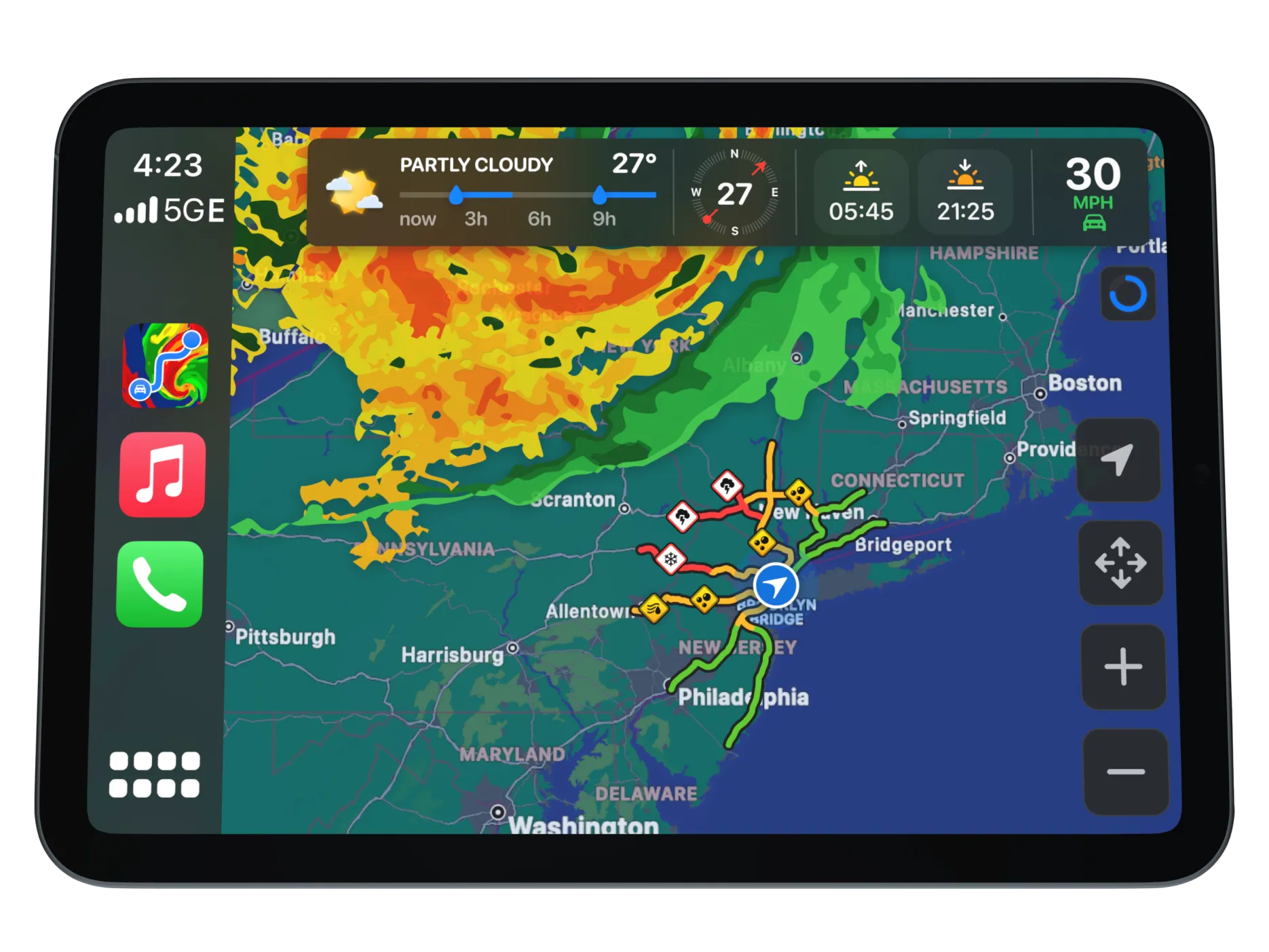 Weather Navigation on iPad
